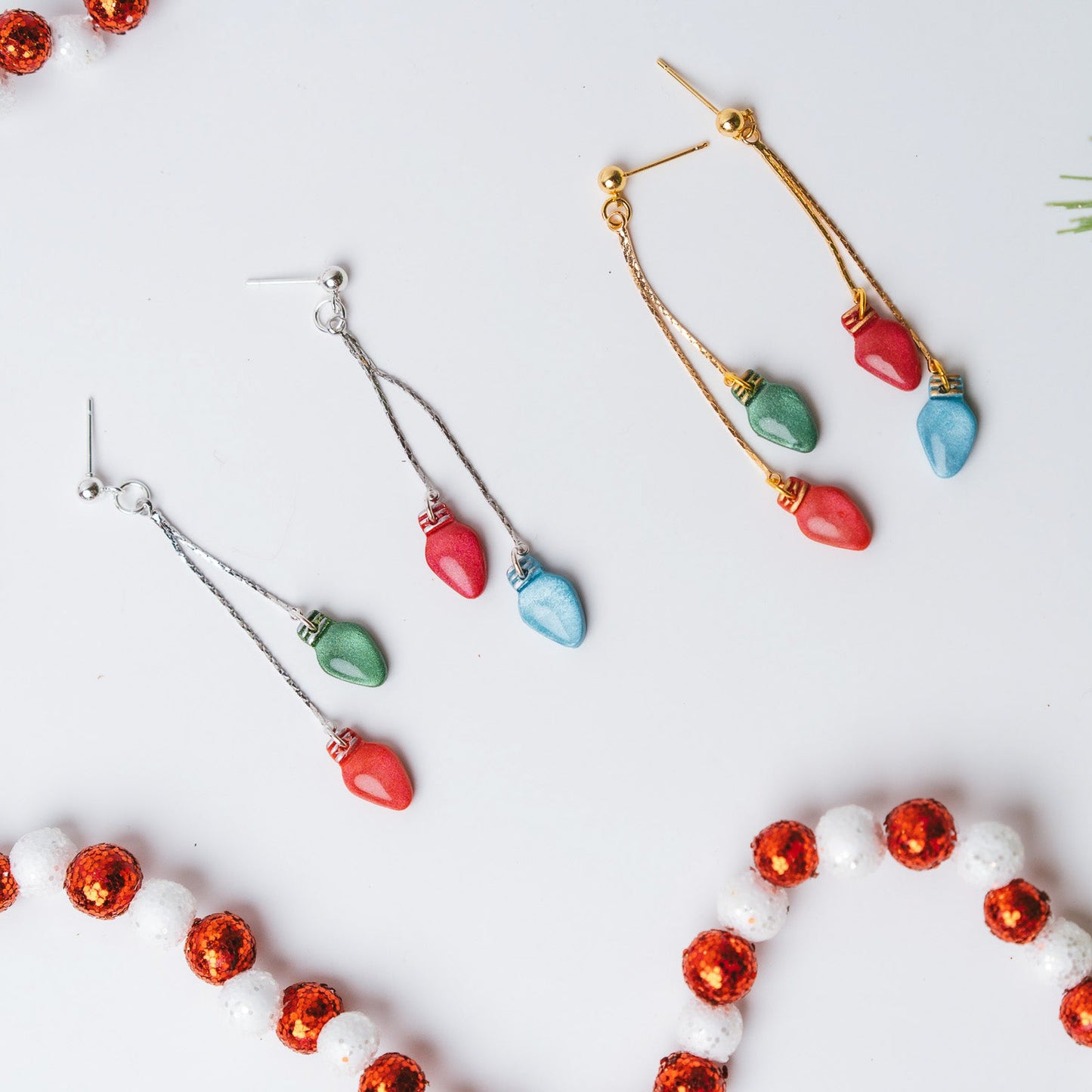 Christmas Light Earrings
