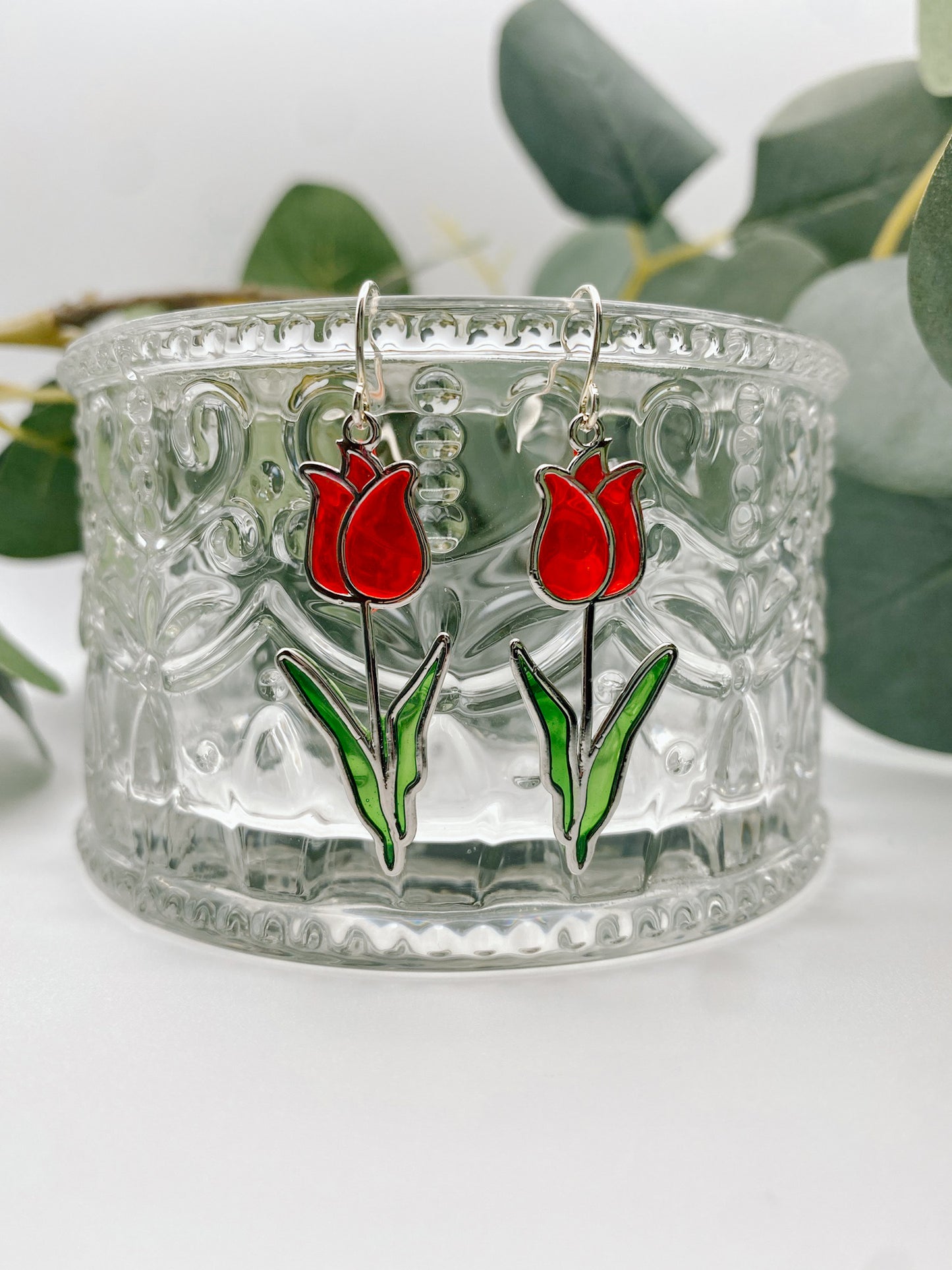Red Glass Tulips