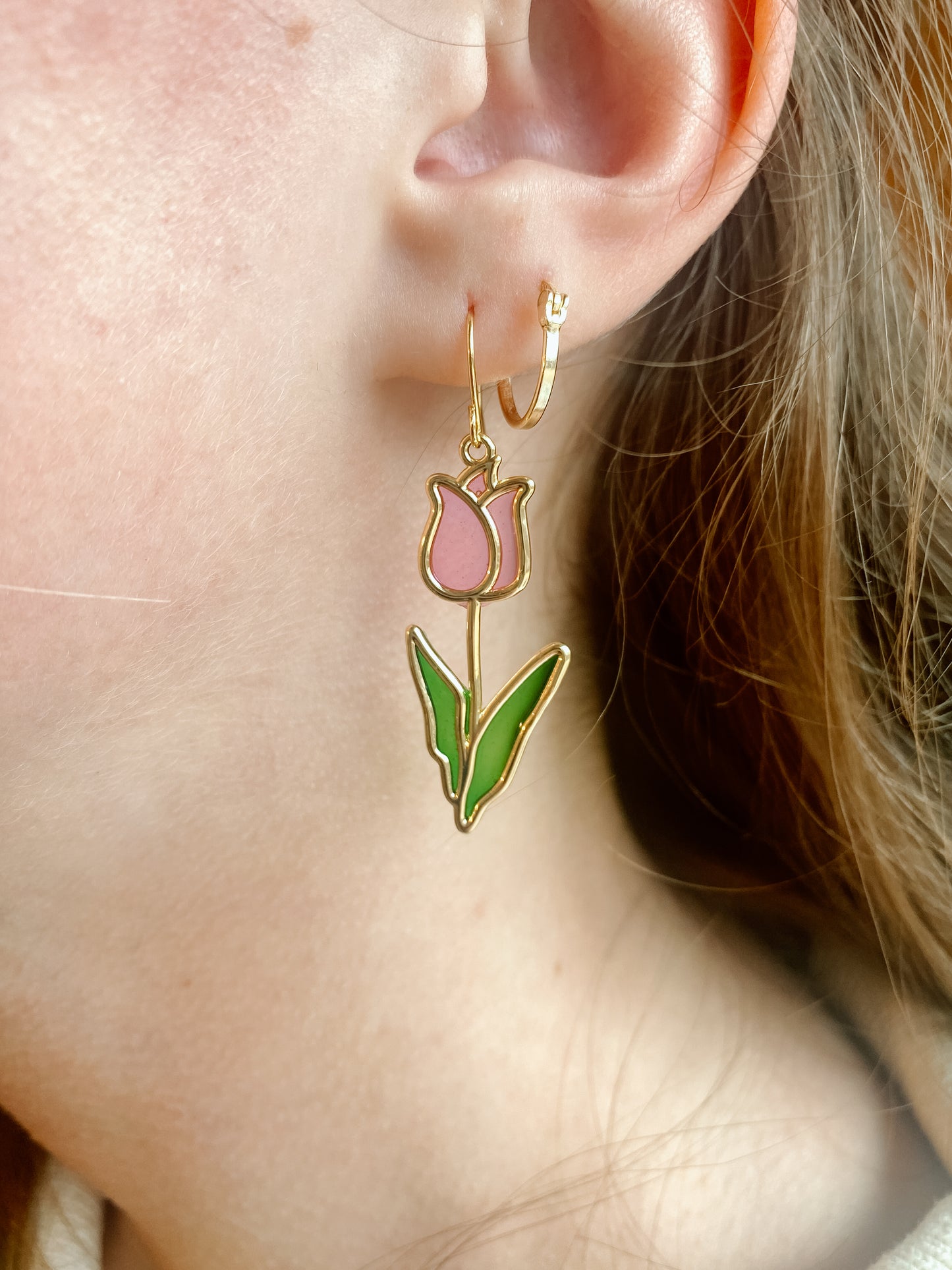 Turquoise Glass Tulips