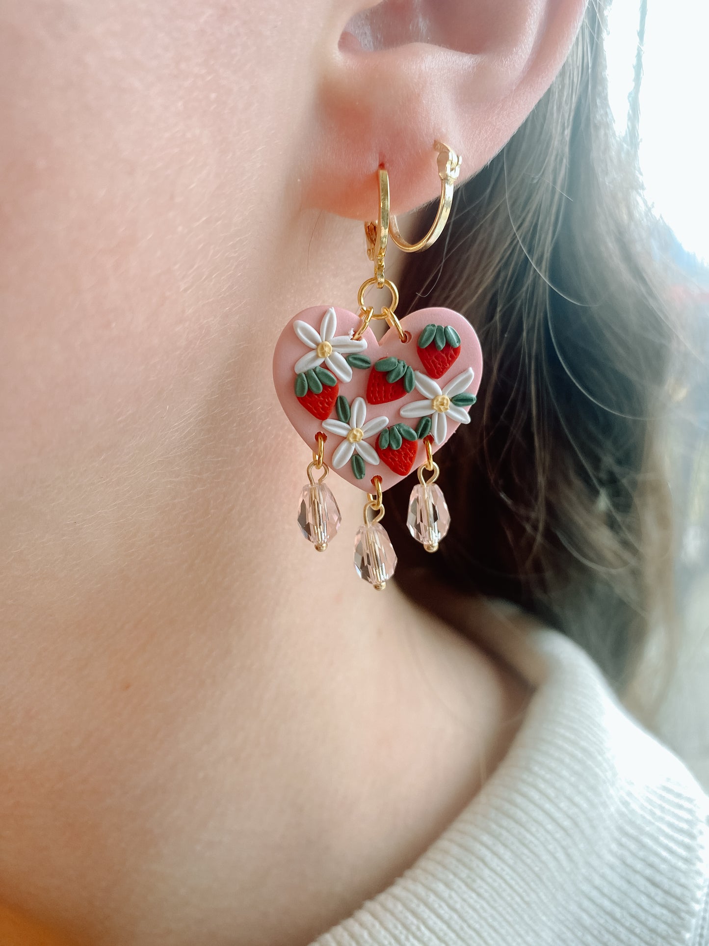 Pink Strawberry Hearts