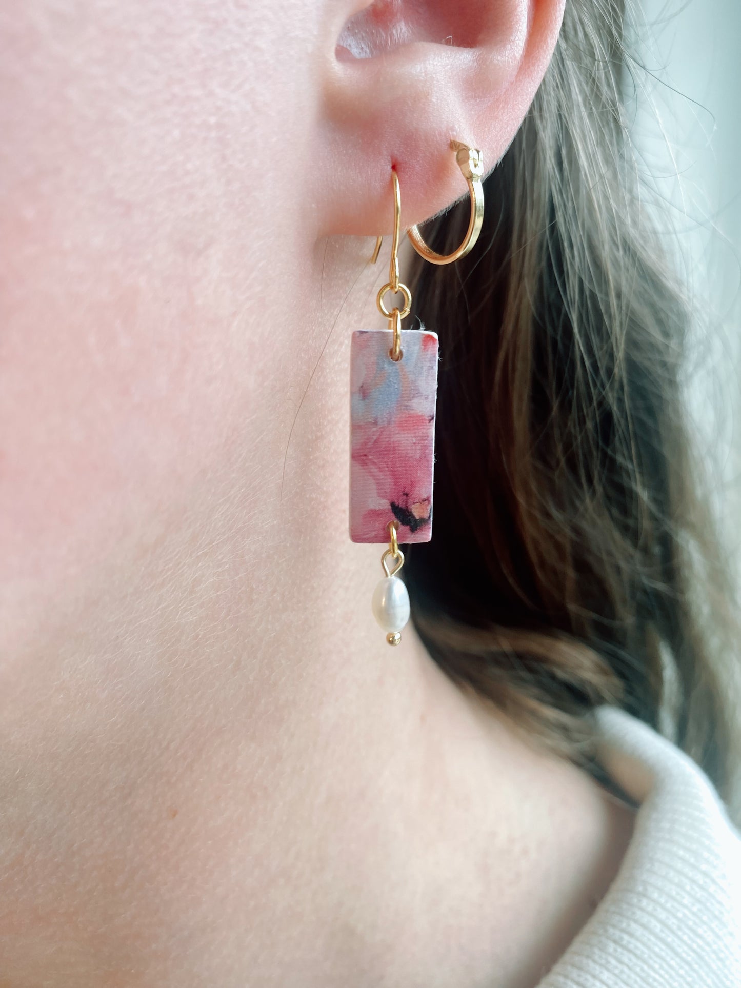 Floral Bar Earrings
