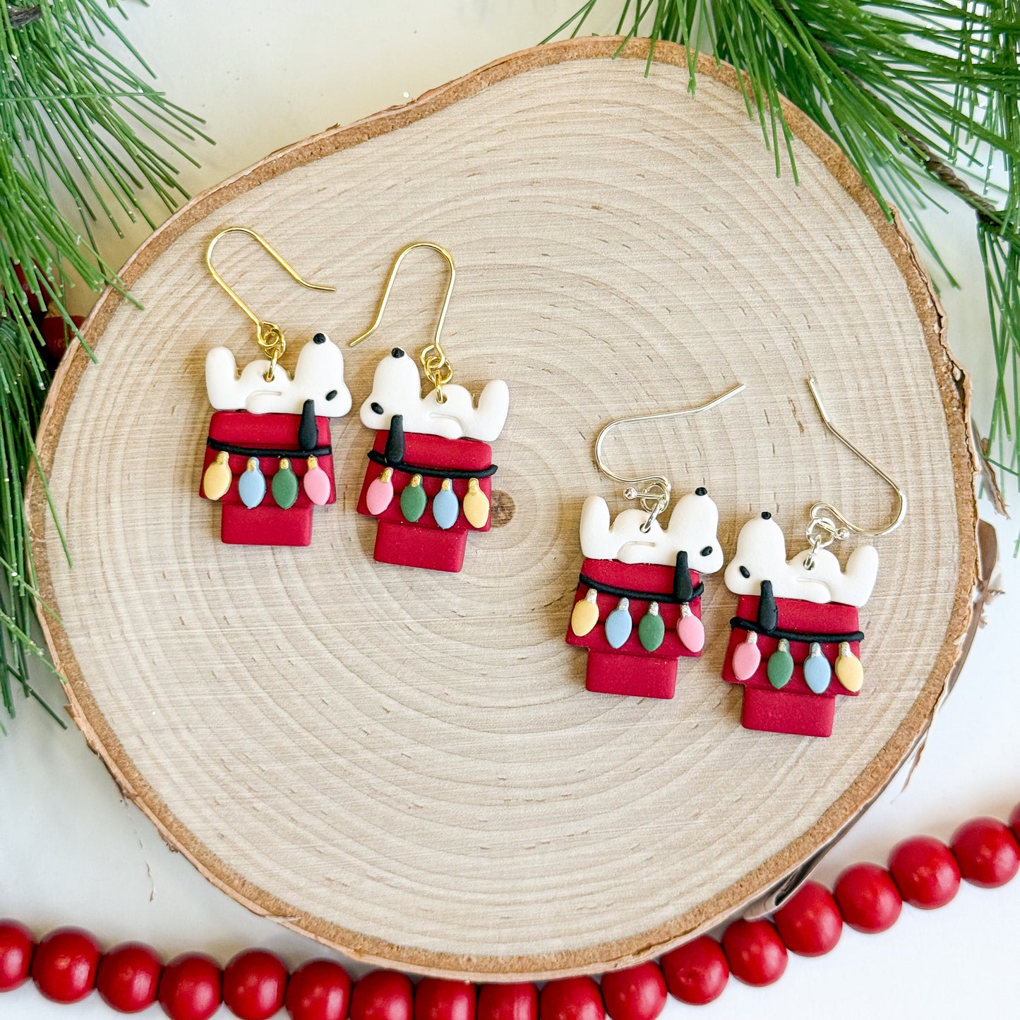 Snoopy Christmas Earrings