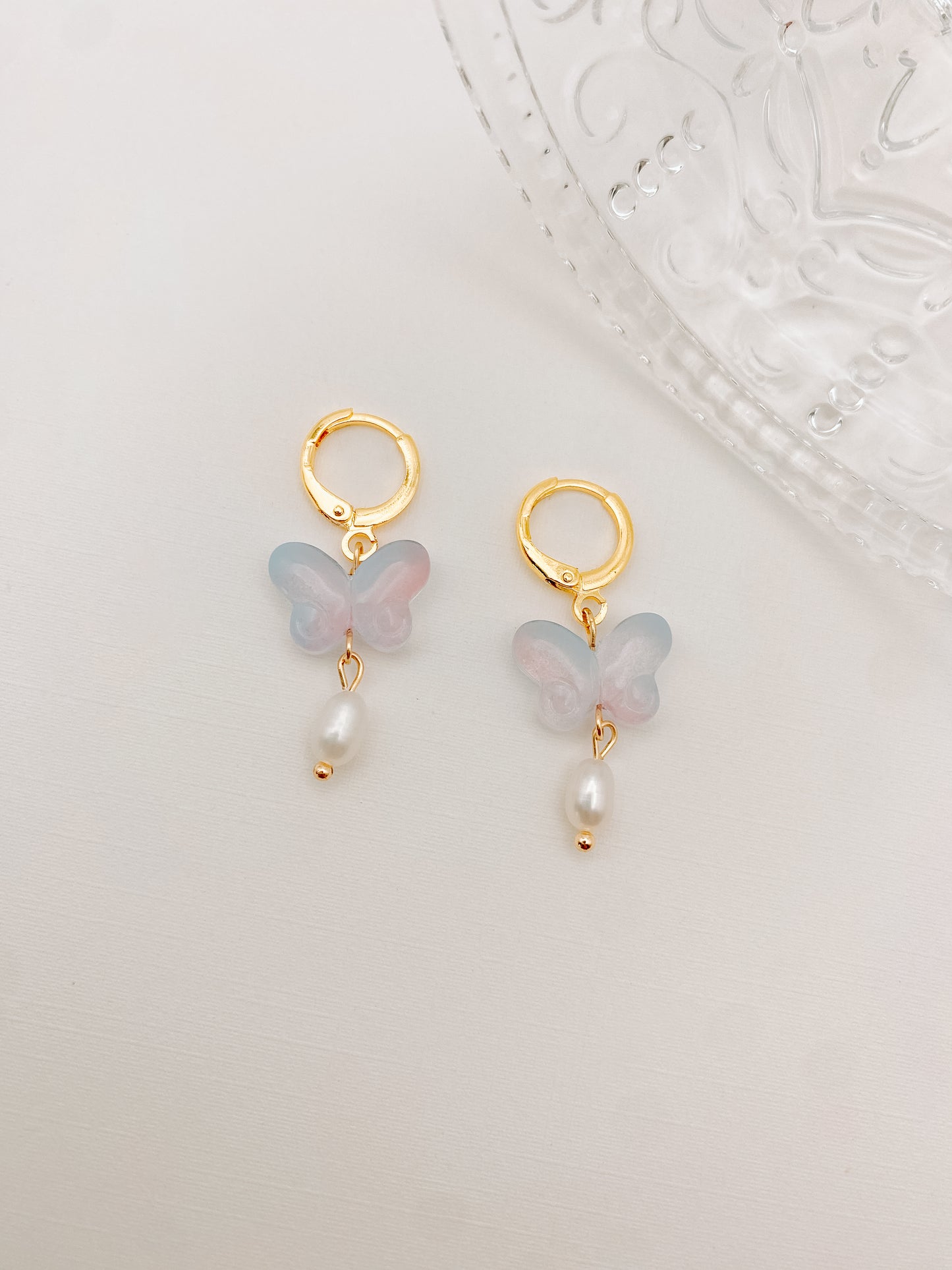 Pink & Purple Beaded Butterflies