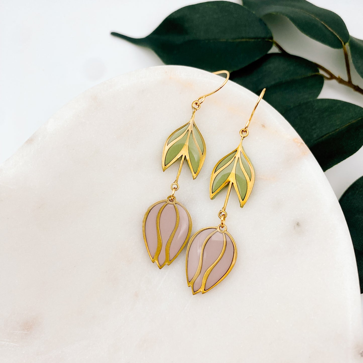 Purple Tulip Earrings