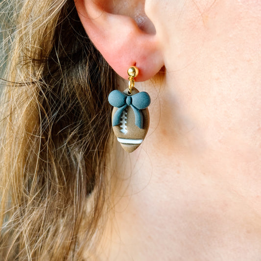 Glacier Wolfpack Football Earrings