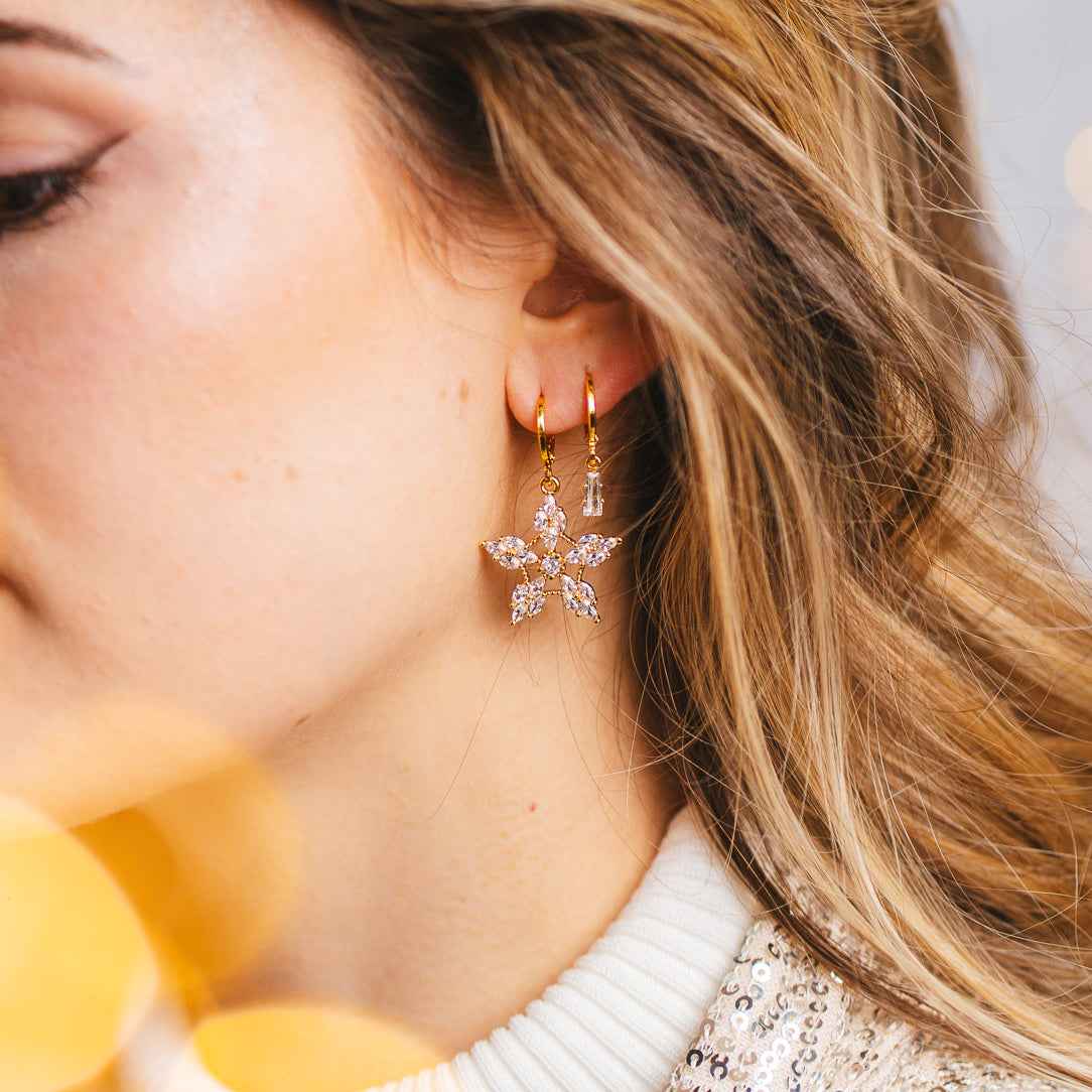 Large Snowflake Huggies