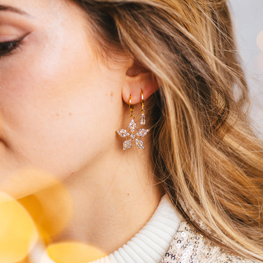 Large Snowflake Huggies