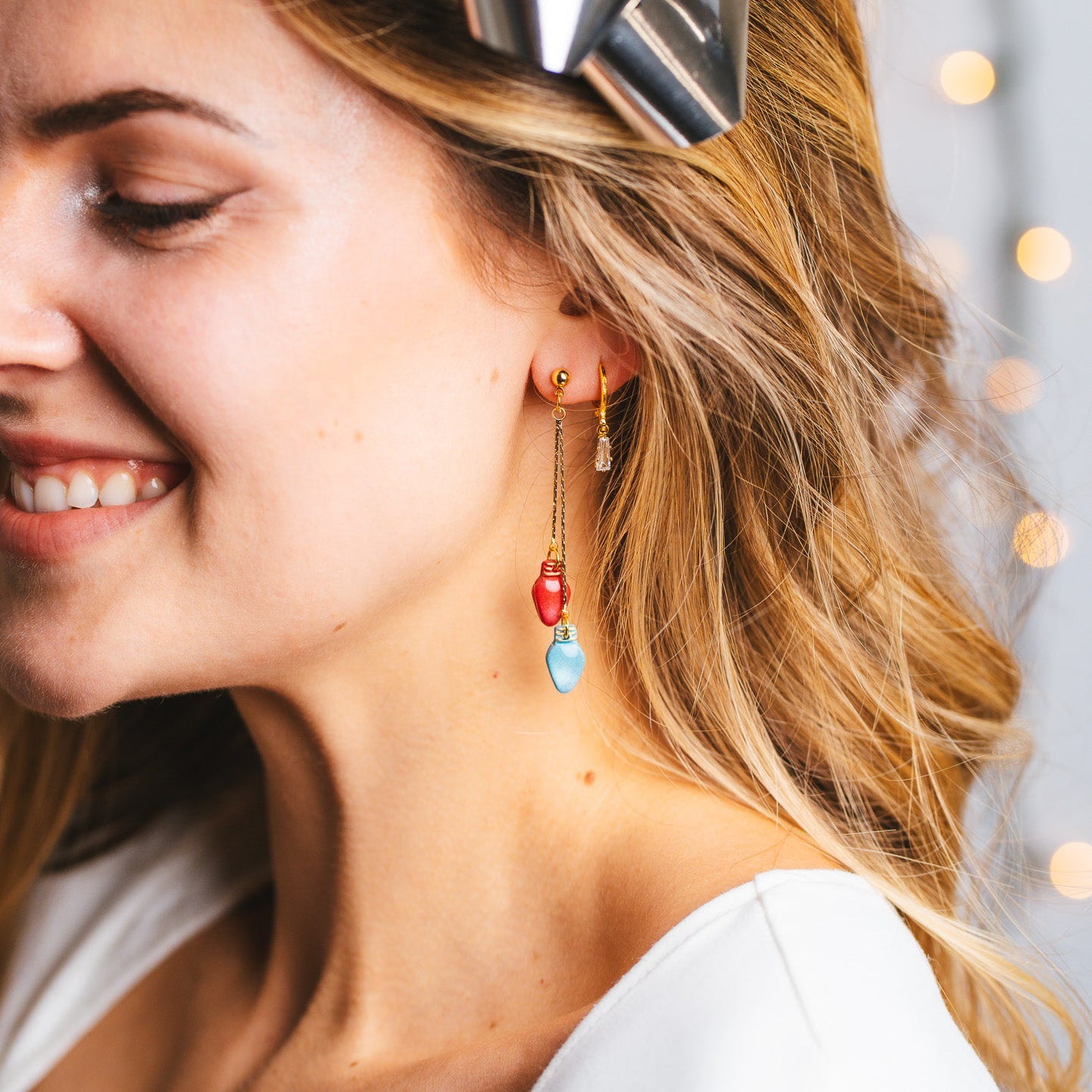 Christmas Light Earrings