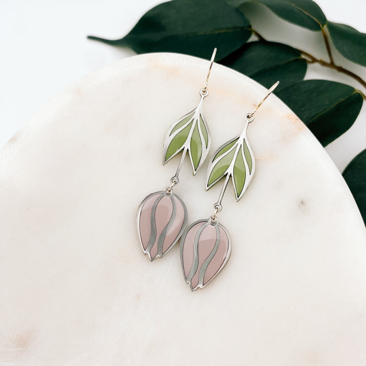 Purple Tulip Earrings